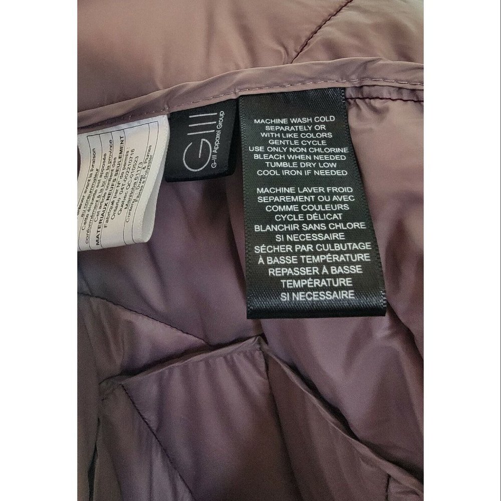 Kenneth Cole New York Zip Puffer Jacket, Purple Women's Size Small, NWT - Picture 9 of 12
